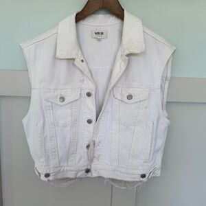 Agolde White Denim Vest
